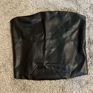 SKIMS faux leather tube top